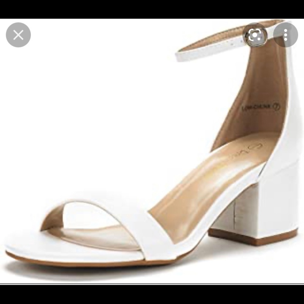 Unisa Daisy white heels